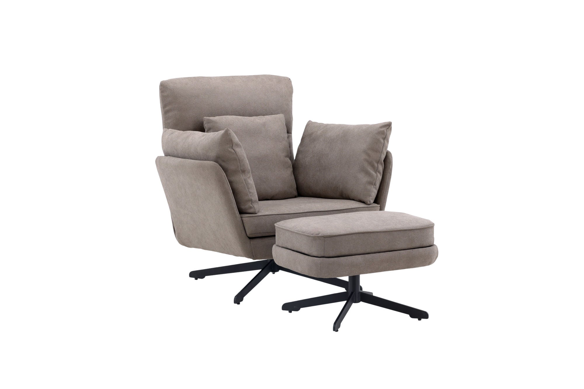 Venture Home Madrid Single Sofa - Black / Grey Boucle