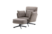 Venture Home Madrid Single Sofa - Black / Grey Boucle