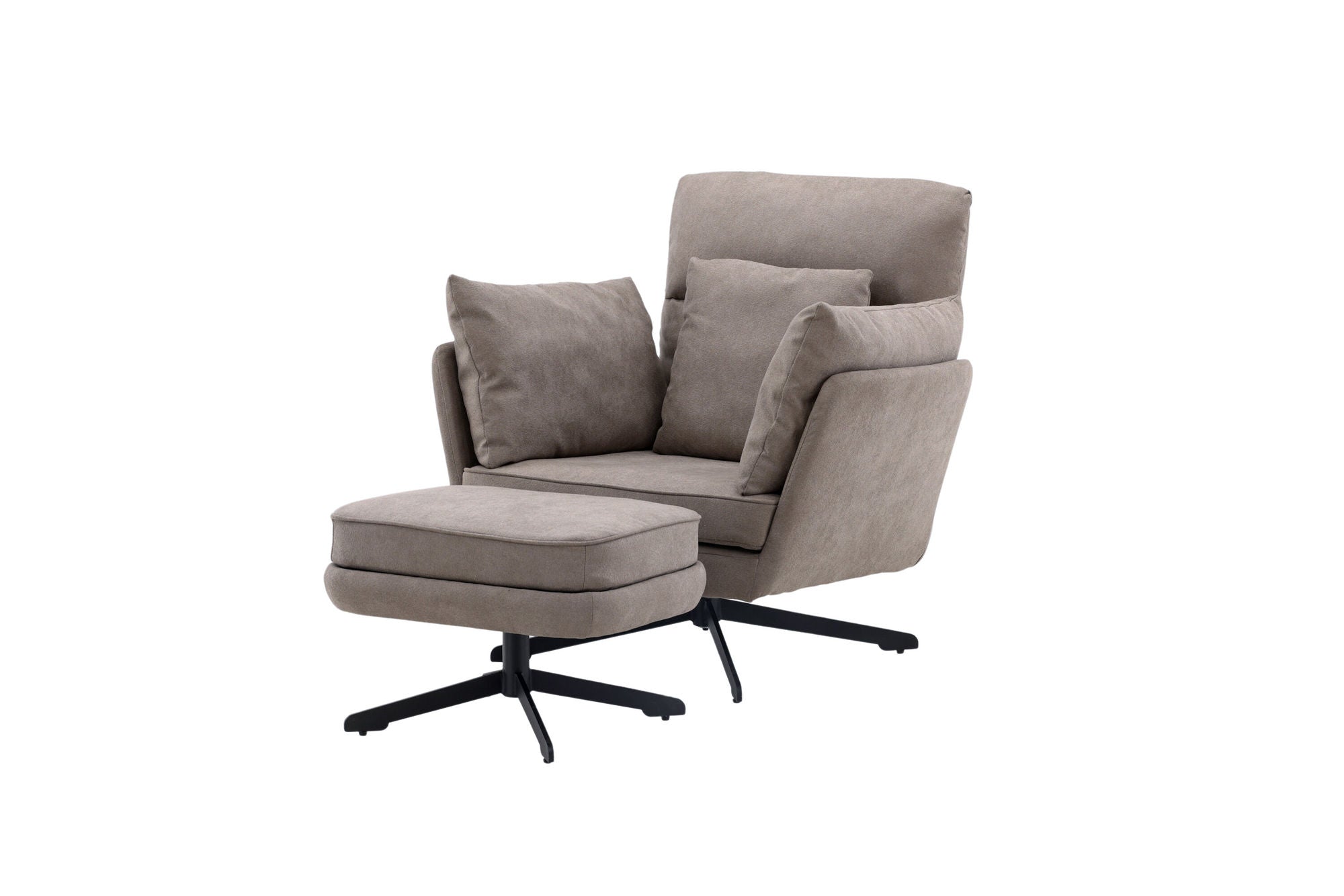 Venture Home Madrid Single Sofa - Black / Grey Boucle