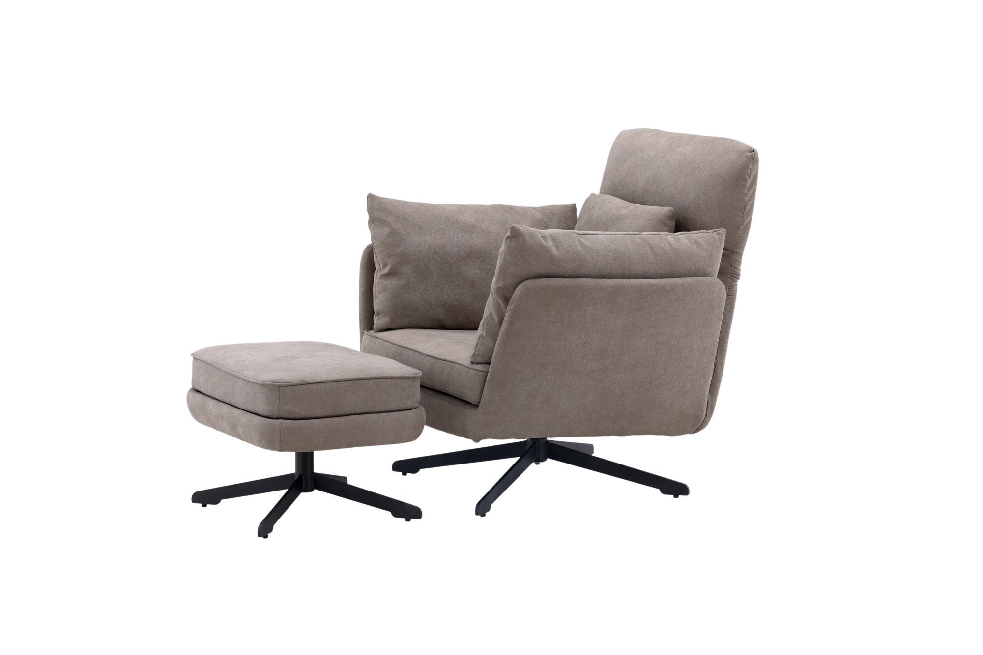 Venture Home Madrid Single Sofa - Black / Grey Boucle