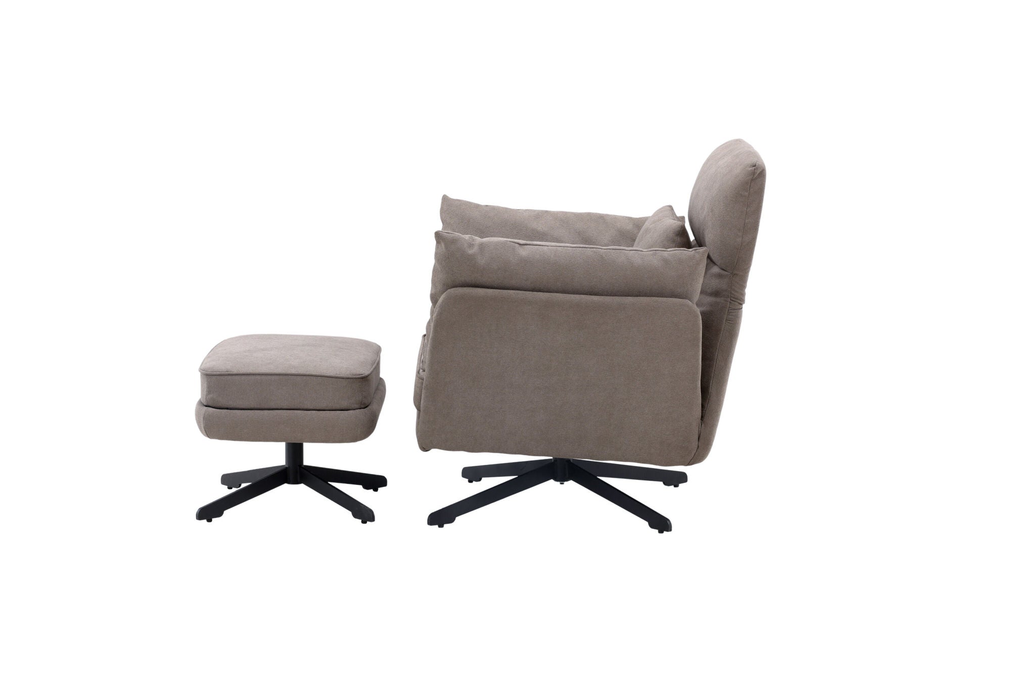 Venture Home Madrid Single Sofa - Black / Grey Boucle