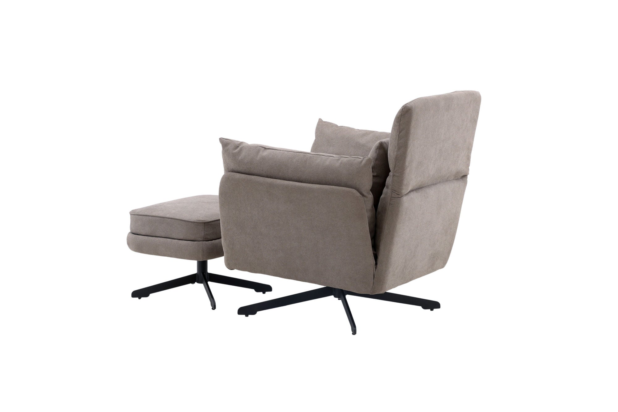 Venture Home Madrid Single Sofa - Black / Grey Boucle