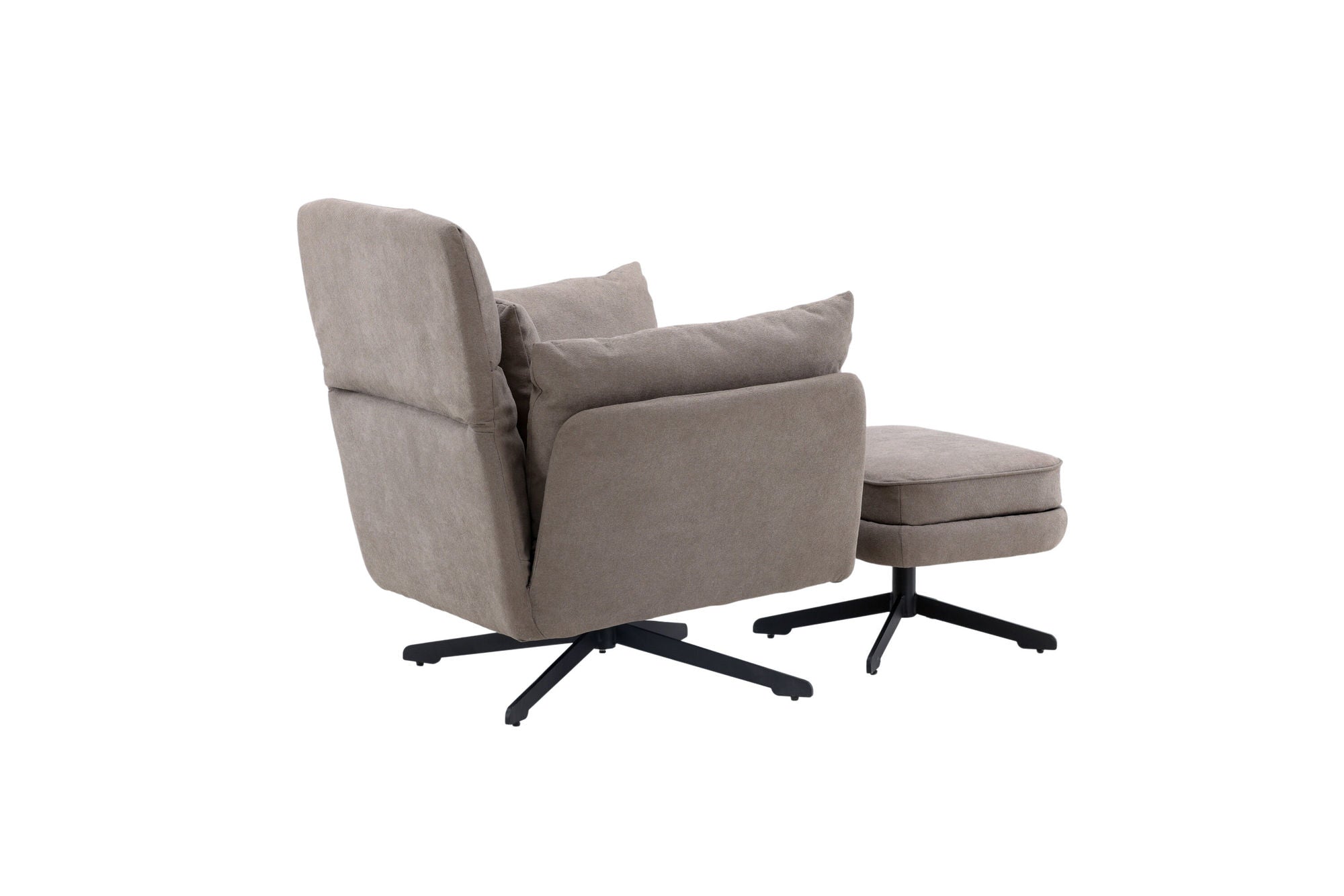 Venture Home Madrid Single Sofa - Black / Grey Boucle