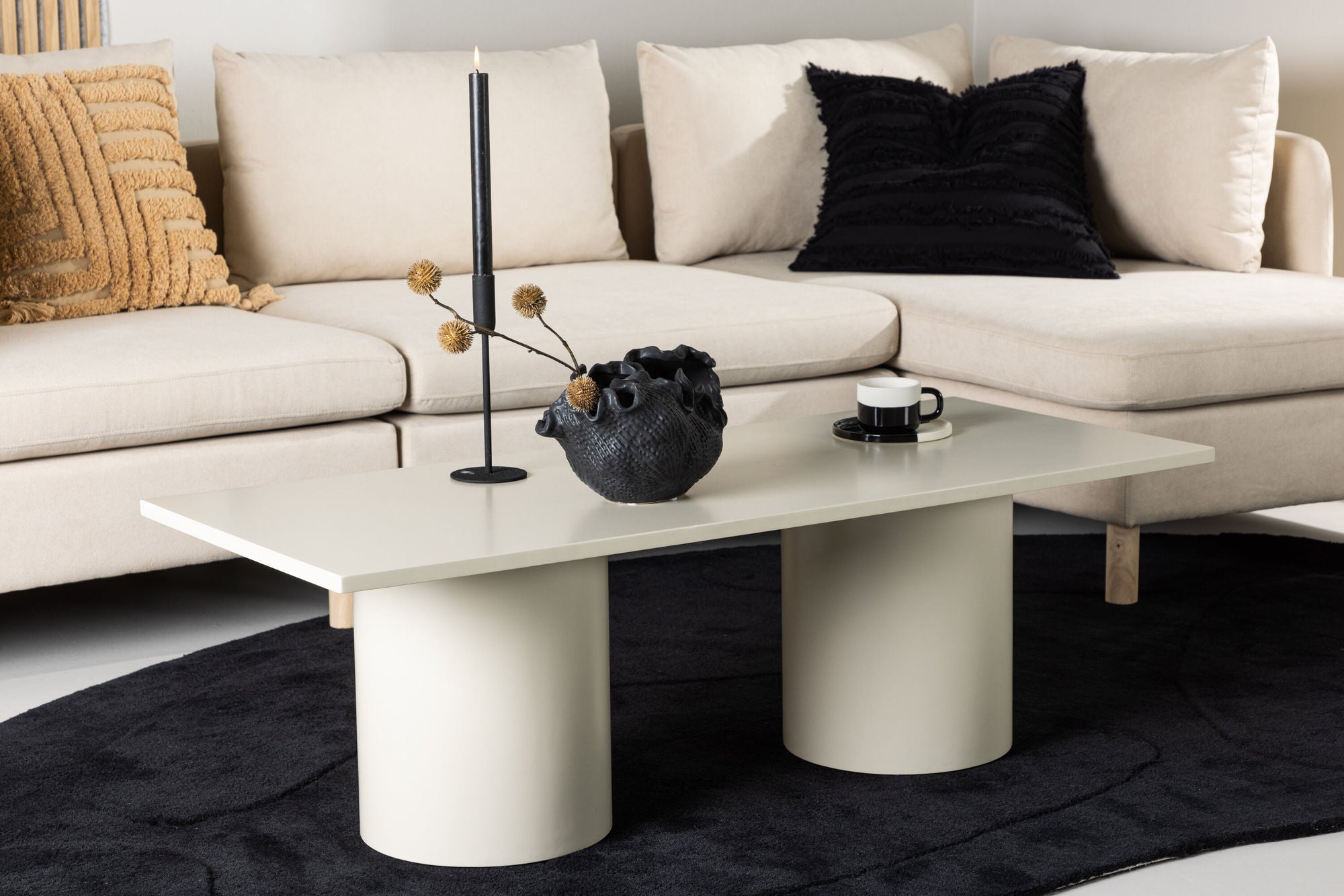 Venture Home Sandvika Sofa bord - Beige / Glossy