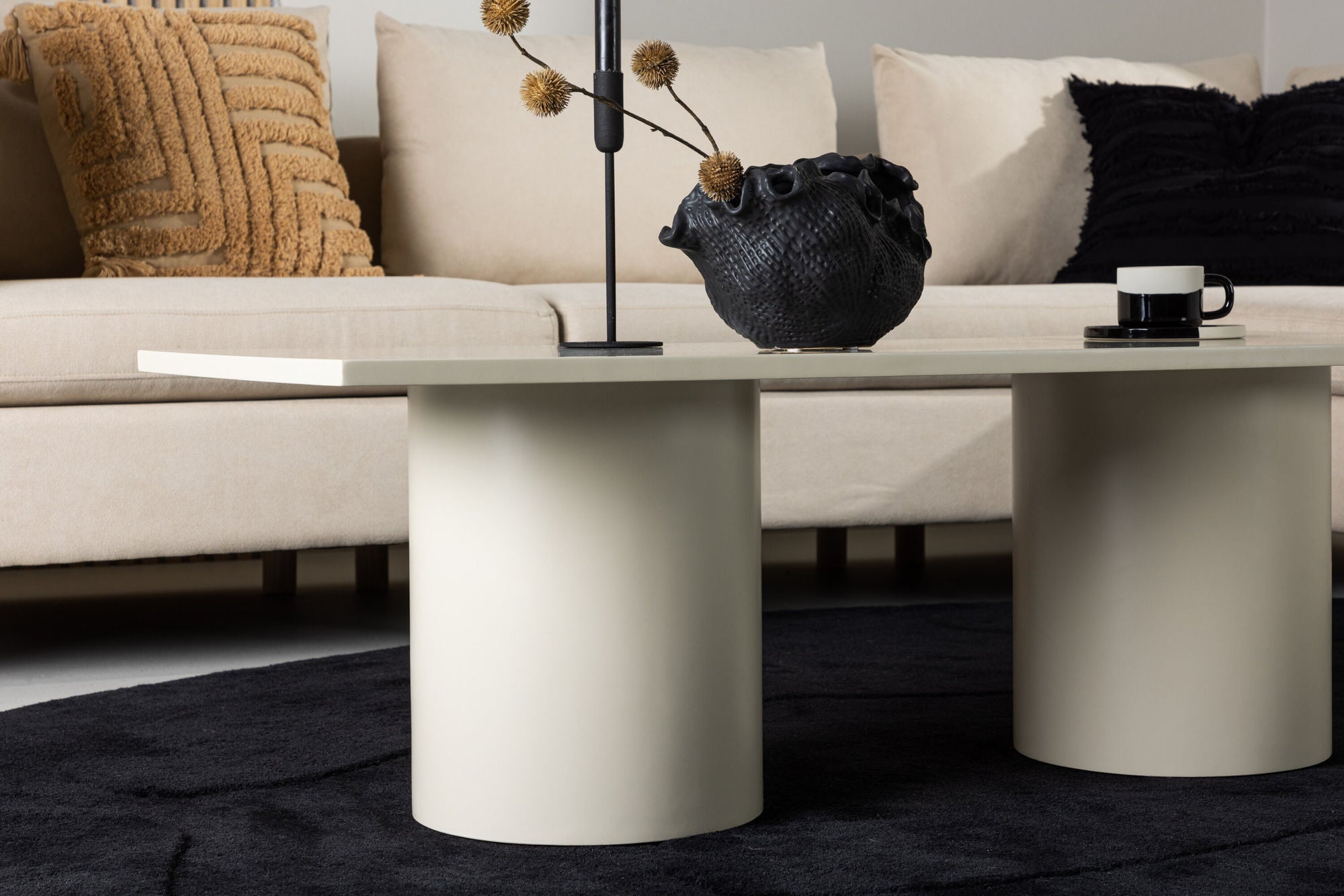 Venture Home Sandvika Sofa bord - Beige / Glossy