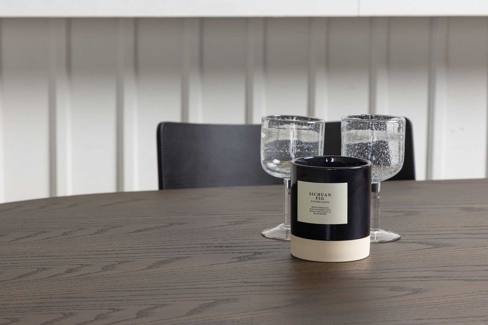 Venture Home Stone oval spisebord - Black / Mocca Veneer +Montros Spisebordsstol - Natural / Natural Rubberwood _4