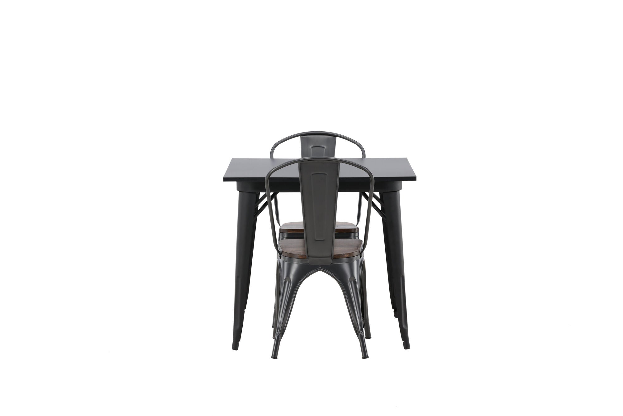 Venture Home Tempe spisebord - Black / Black MDF +Tempe Spisebordsstol - Dark grey / Dark Brown MDF _2