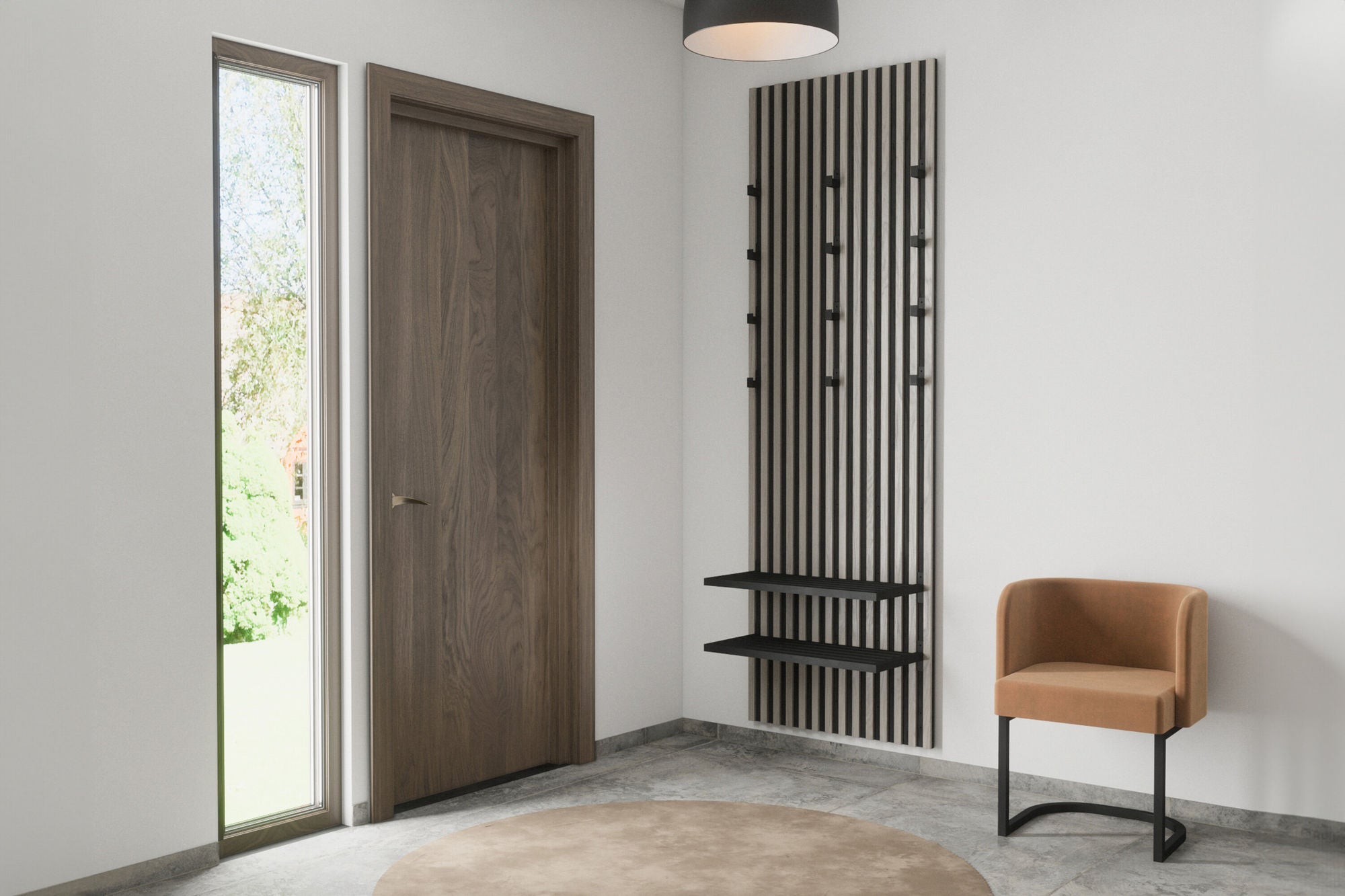 Venture Home Nimes Industrial Wall 73x3x114cm  - Black/Whitewash /  MDF