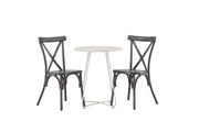 Venture Home Bacong Cafebord Steel - Beige / rund ø60** +Tablas Diningchair Aluminium - Black / _2