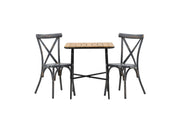 Venture Home Holmbeck Cafebord Steel - Black / Rectangular 55*70*74 +Tablas Diningchair Aluminium - Black / _2