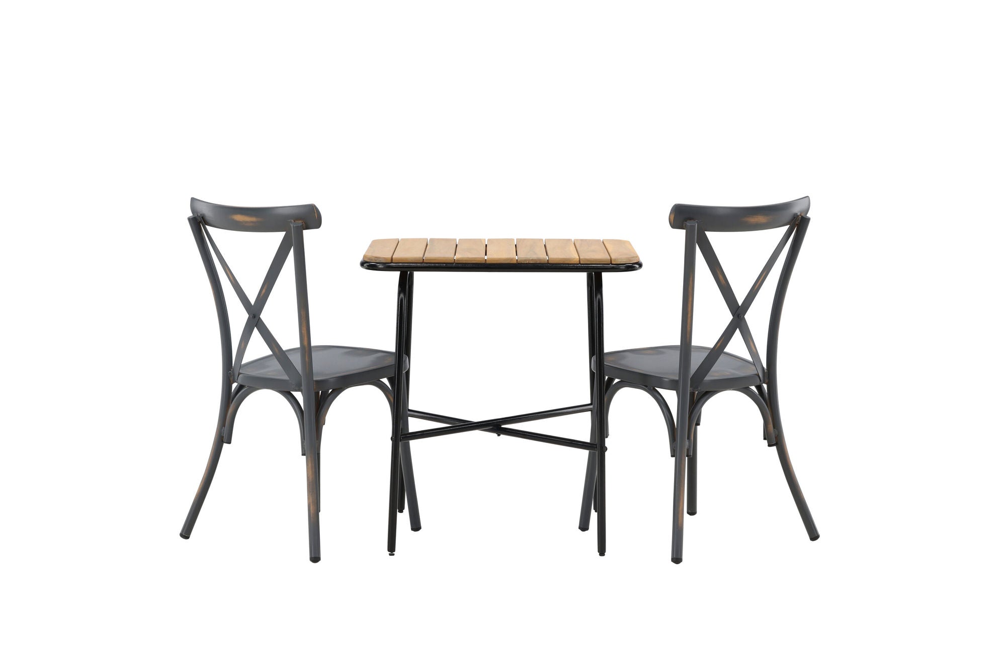 Venture Home Holmbeck Cafebord Steel - Black / Rectangular 55*70*74 +Tablas Diningchair Aluminium - Black / _2