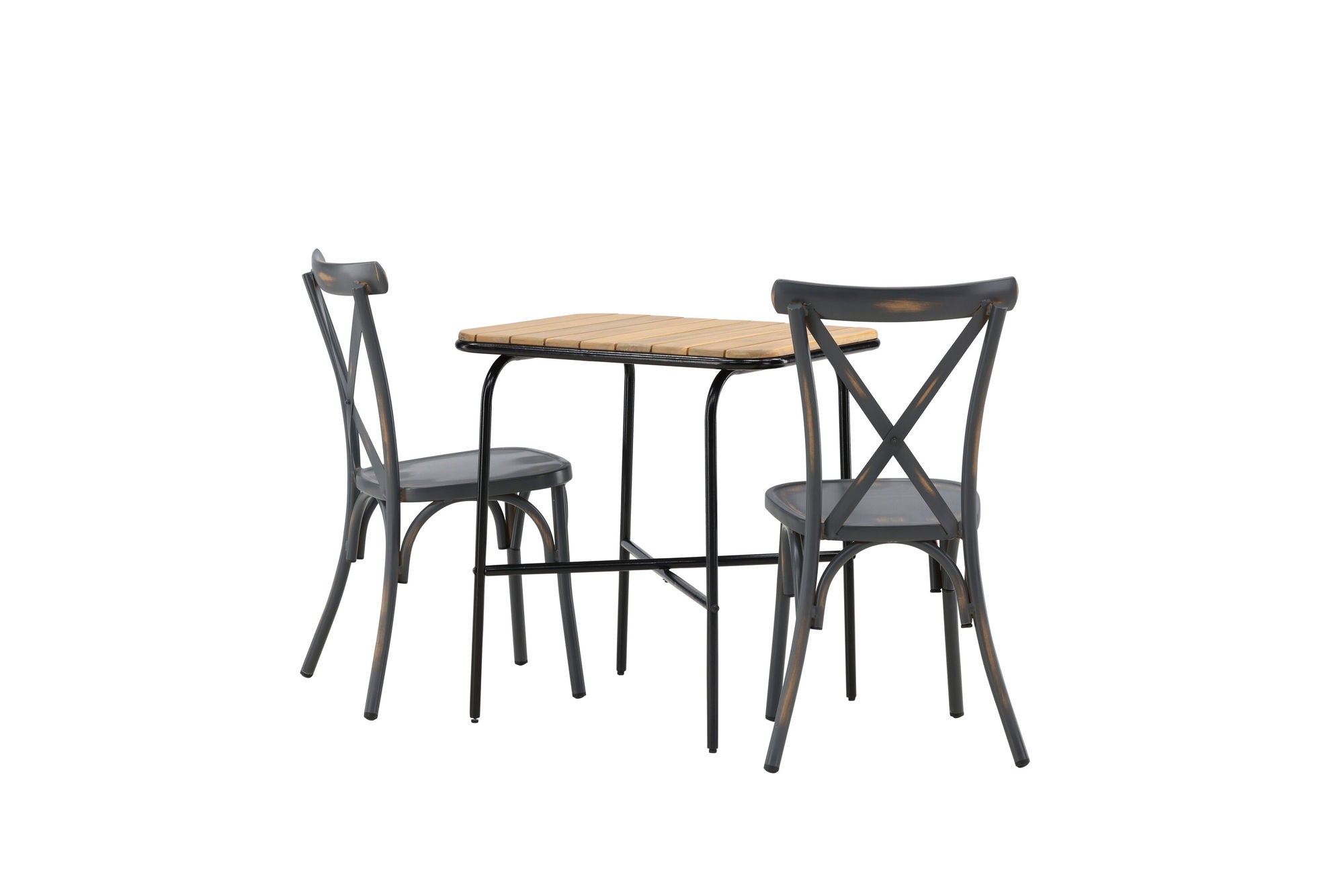 Venture Home Holmbeck Cafebord Steel - Black / Rectangular 55*70*74 +Tablas Diningchair Aluminium - Black / _2