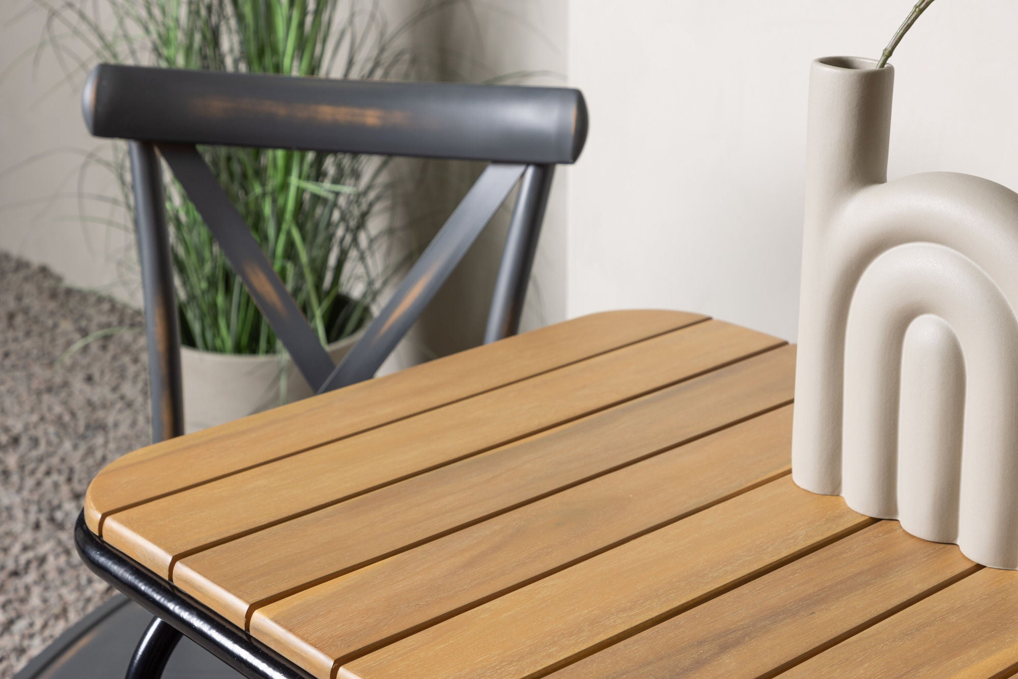 Venture Home Holmbeck Cafebord Steel - Black / Rectangular 55*70*74 +Tablas Diningchair Aluminium - Black / _2