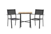 Venture Home Holmbeck Cafebord Steel - Black / Rectangular 55*70*74 +Copacabana Stacking stol - Black/Black - Ersätter 4131-408 _2
