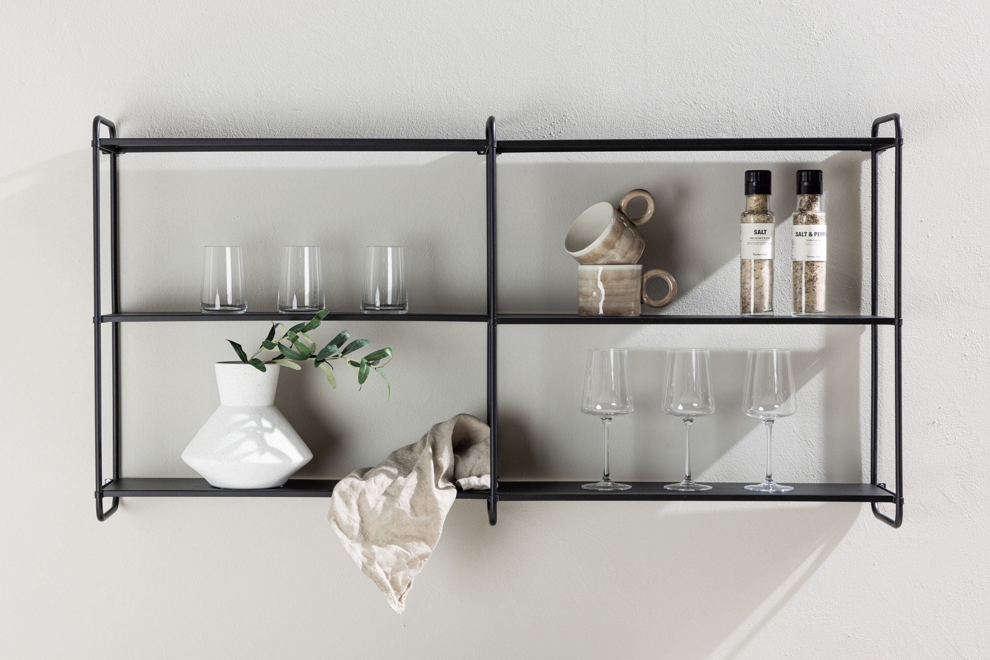 Venture Home Lyon Wall reol - Black / Powder coated Iron