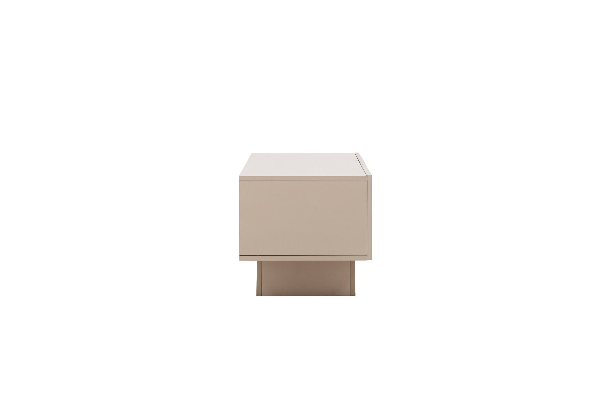 Venture Home Cuenca TV bænk - Beige / Black glass Melamine/Glass