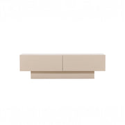 Venture Home Cuenca TV bænk - Beige / Black glass Melamine/Glass
