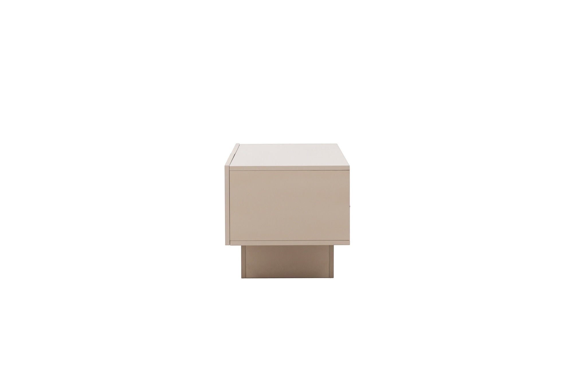 Venture Home Cuenca TV bænk - Beige / Black glass Melamine/Glass