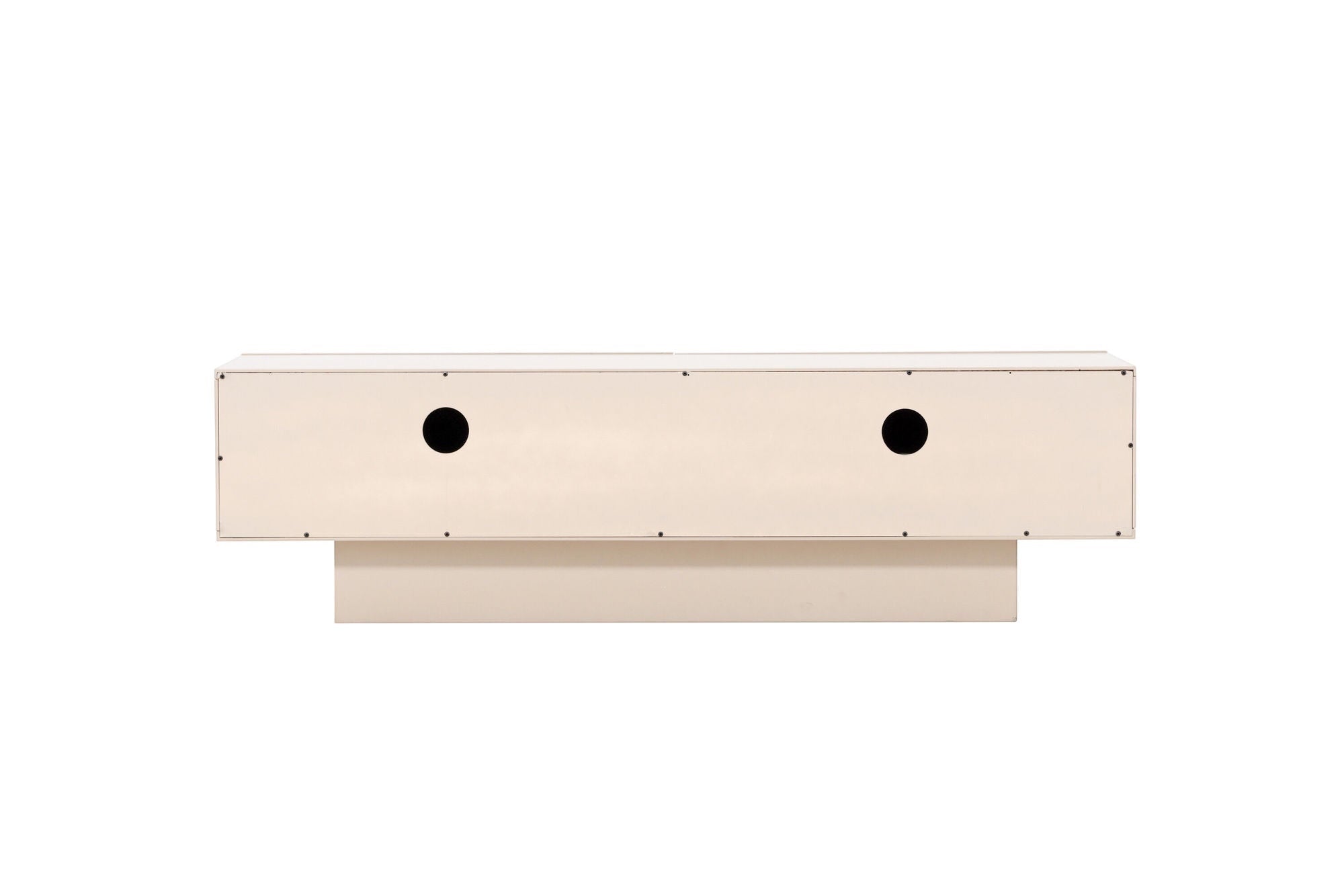Venture Home Cuenca TV bænk - Beige / Black glass Melamine/Glass