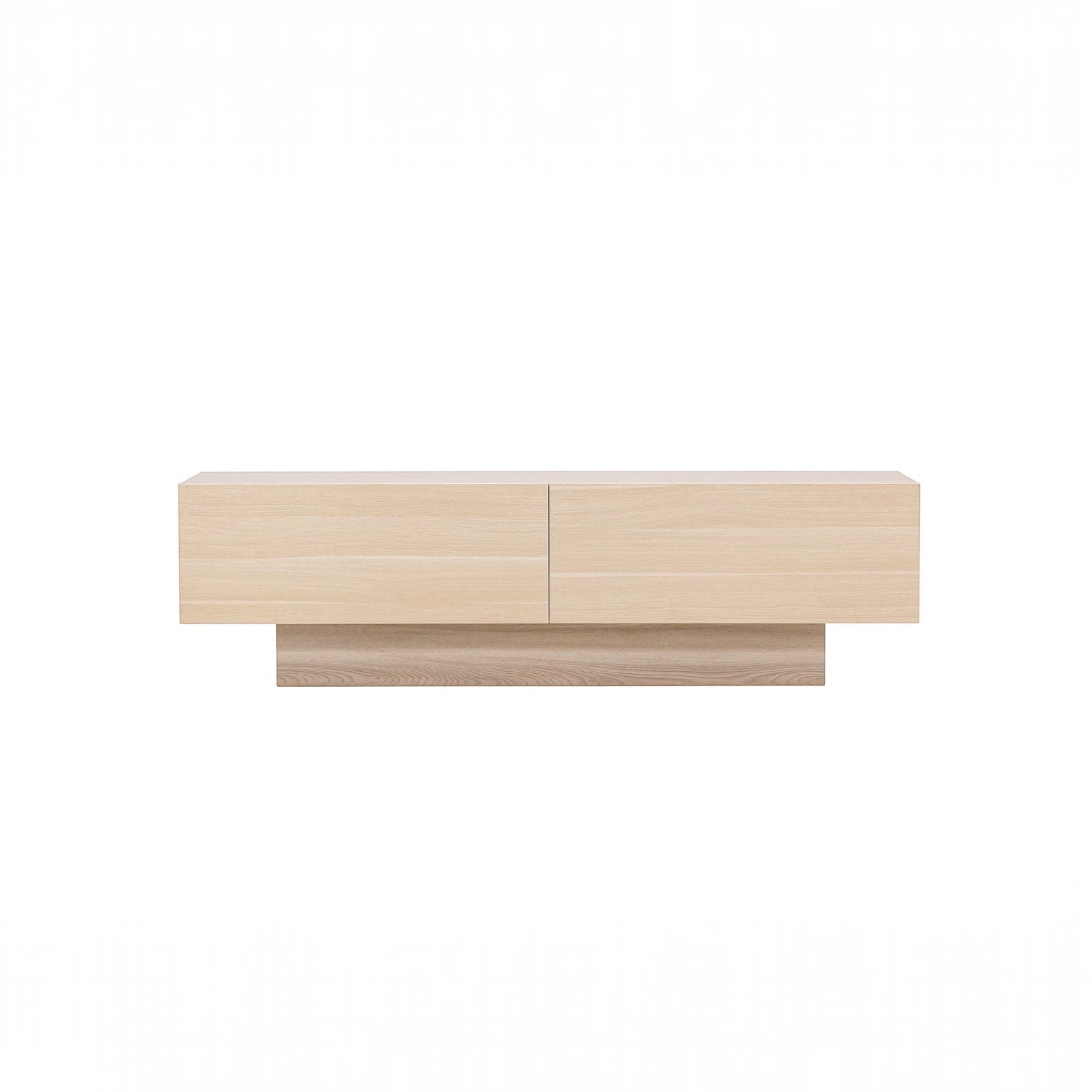 Venture Home Cuenca TV bænk - Whitewash / Clear glass Melamine/Glass