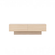 Venture Home Cuenca TV bænk - Whitewash / Clear glass Melamine/Glass