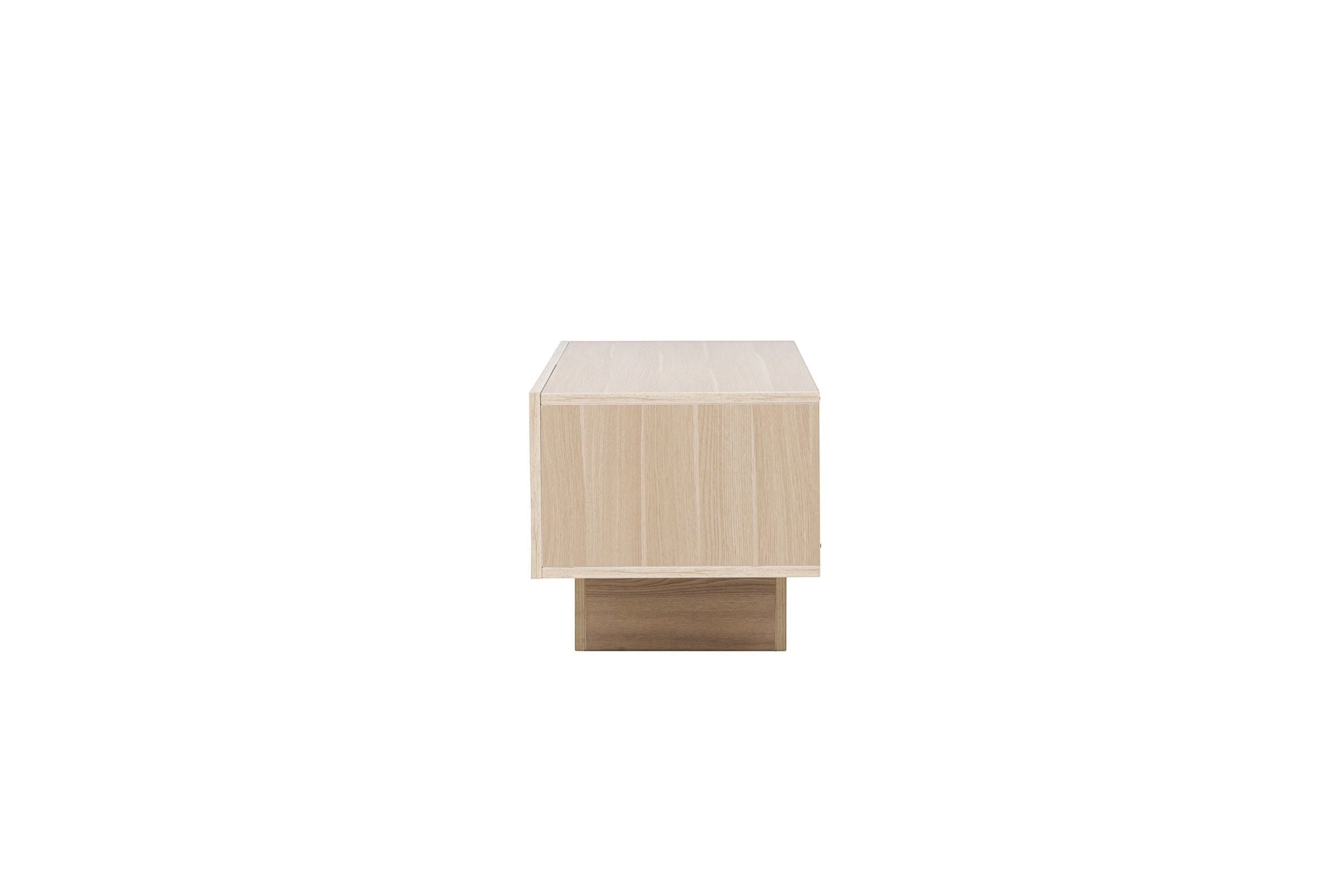 Venture Home Cuenca TV bænk - Whitewash / Clear glass Melamine/Glass