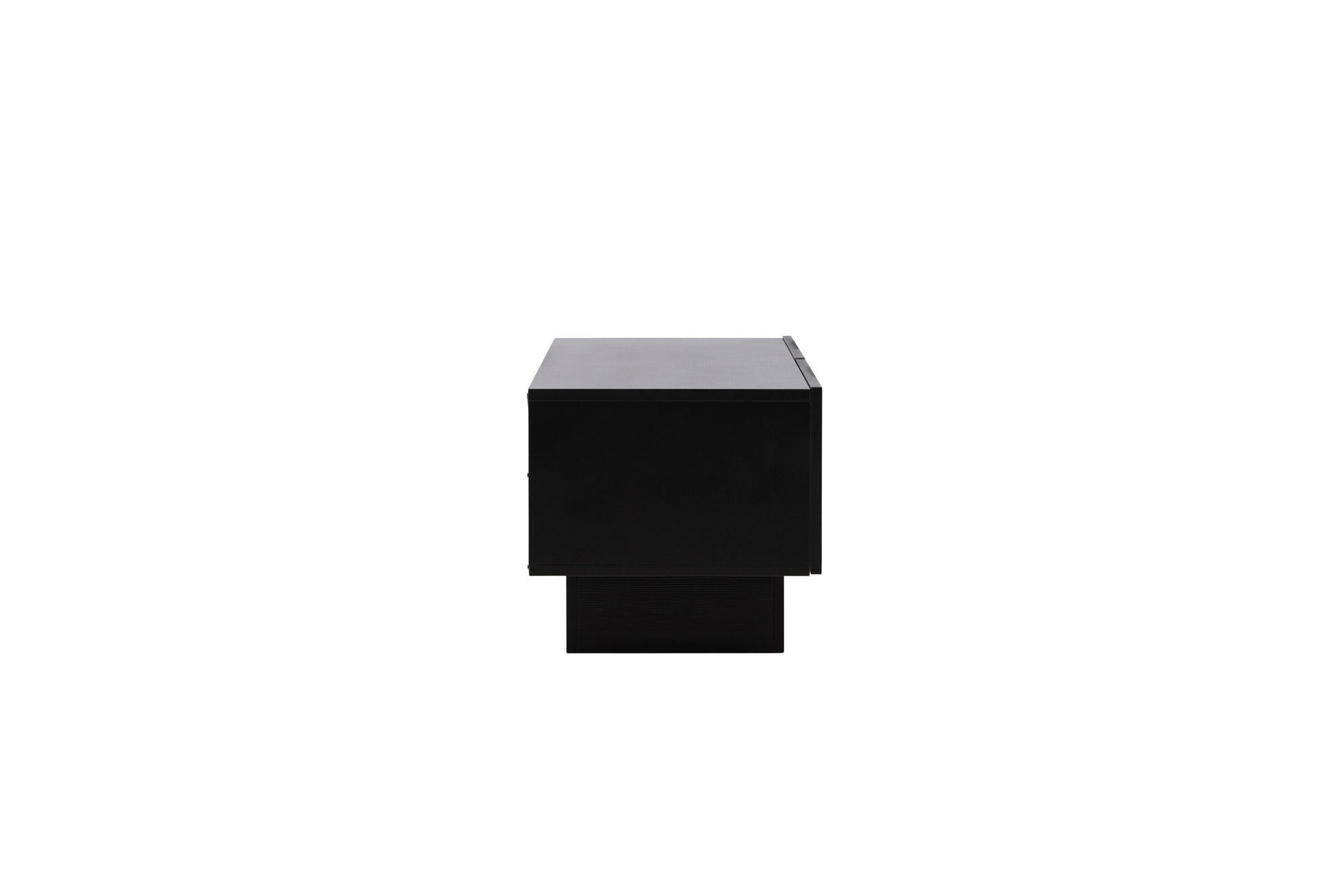 Venture Home Cuenca TV bænk - Black / Black glass Melamine/Glass