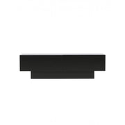 Venture Home Cuenca TV bænk - Black / Black glass Melamine/Glass