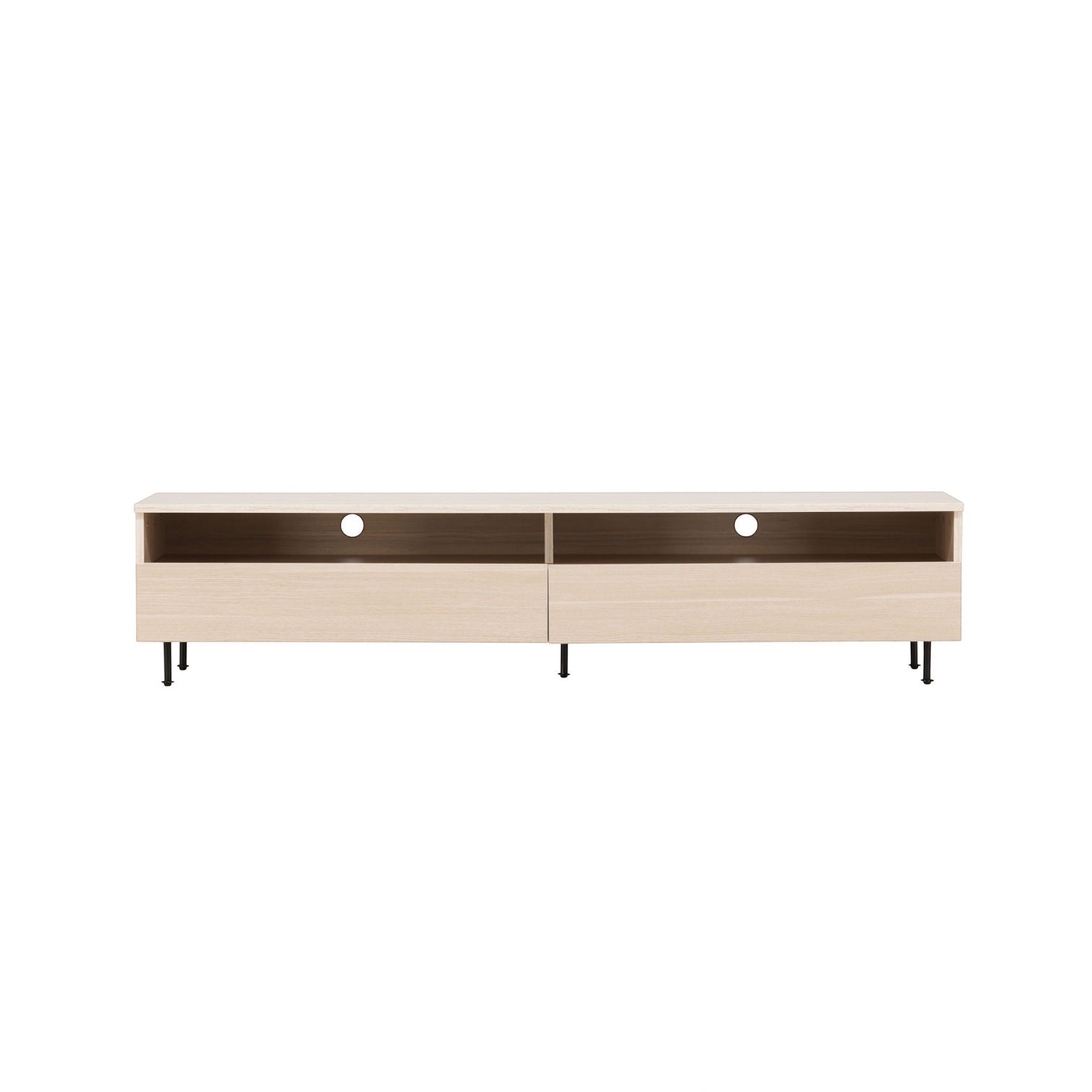 Venture Home Navarra TV bænk - Matte black / Whitewash