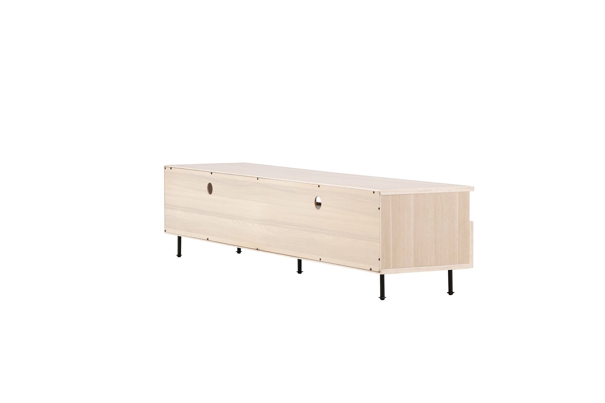 Venture Home Navarra TV bænk - Matte black / Whitewash