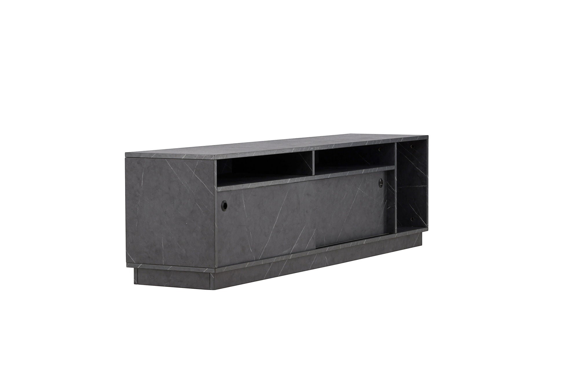 Venture Home Girona TV bænk - Black / Black Melamine