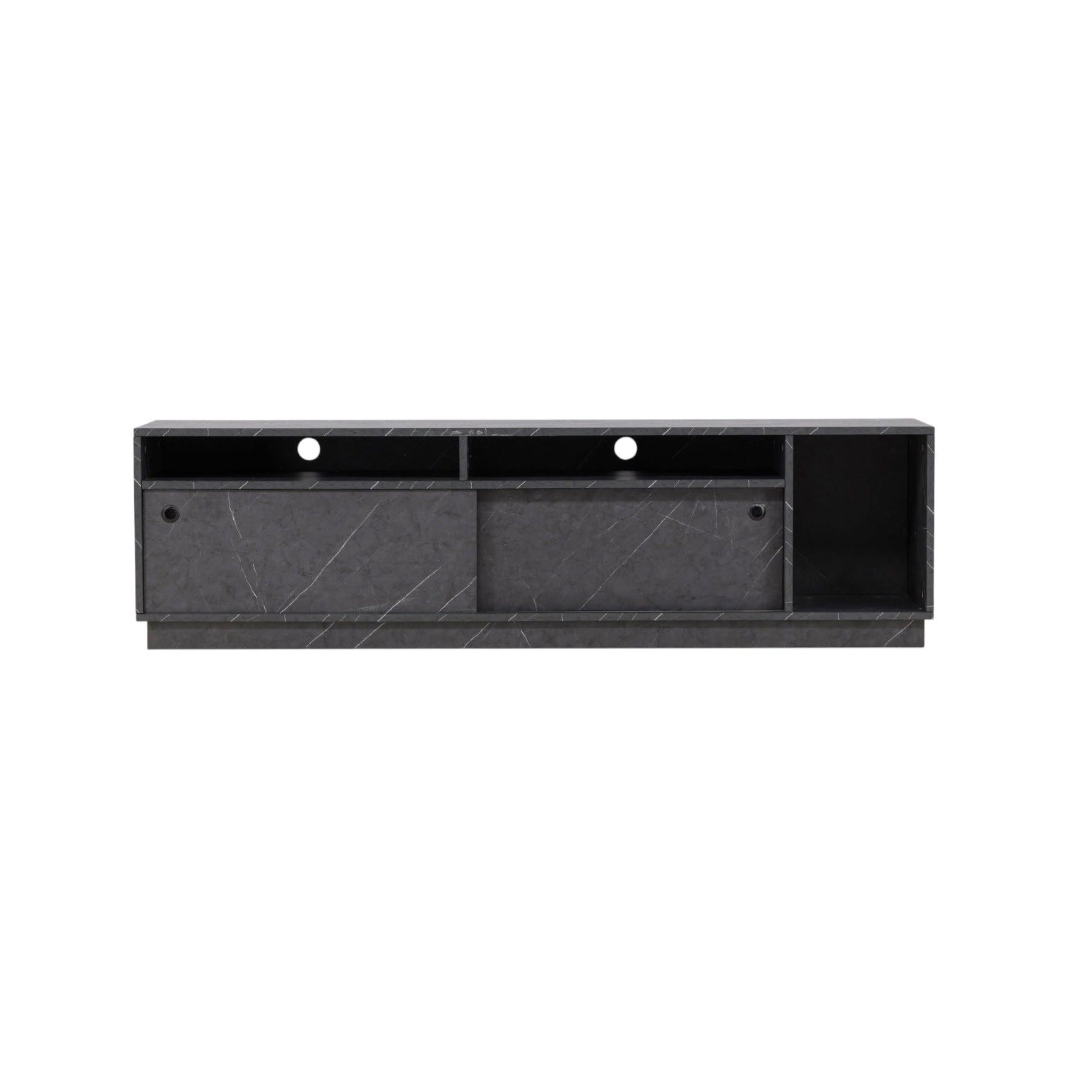 Venture Home Girona TV bænk - Black / Black Melamine