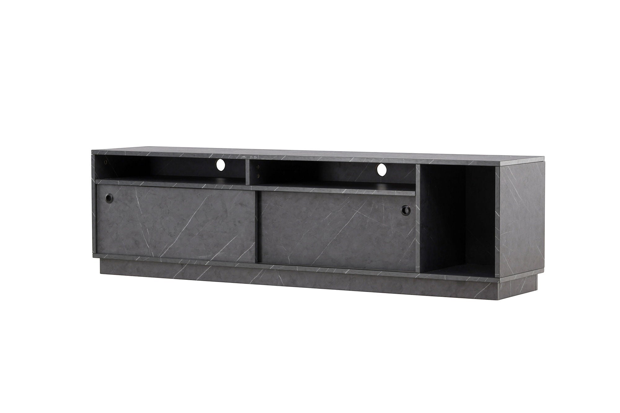 Venture Home Girona TV bænk - Black / Black Melamine