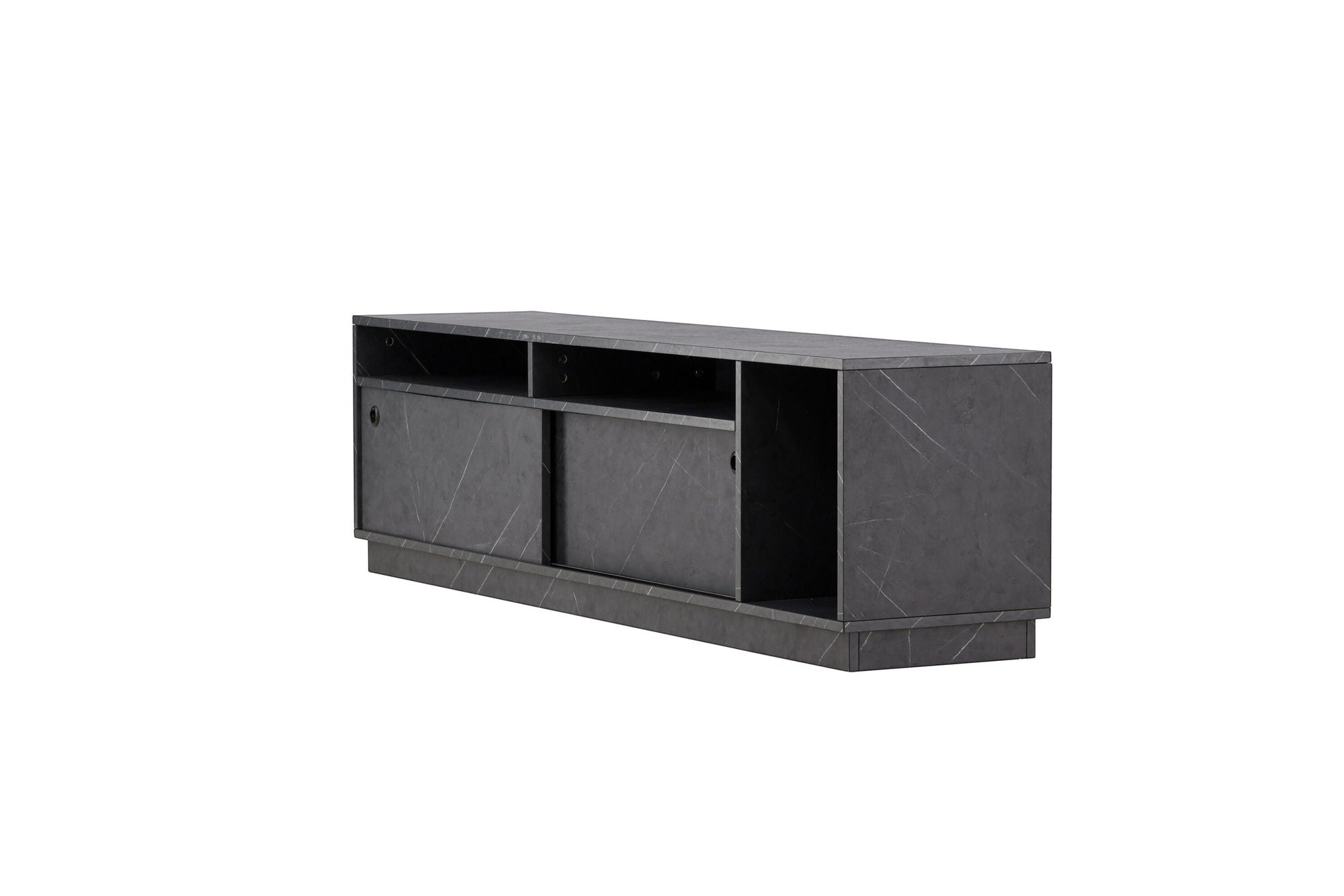Venture Home Girona TV bænk - Black / Black Melamine