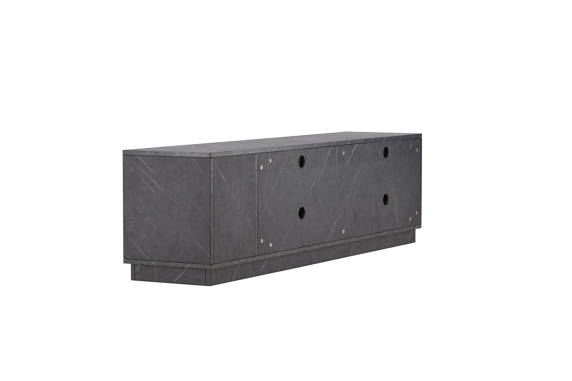 Venture Home Girona TV bænk - Black / Black Melamine