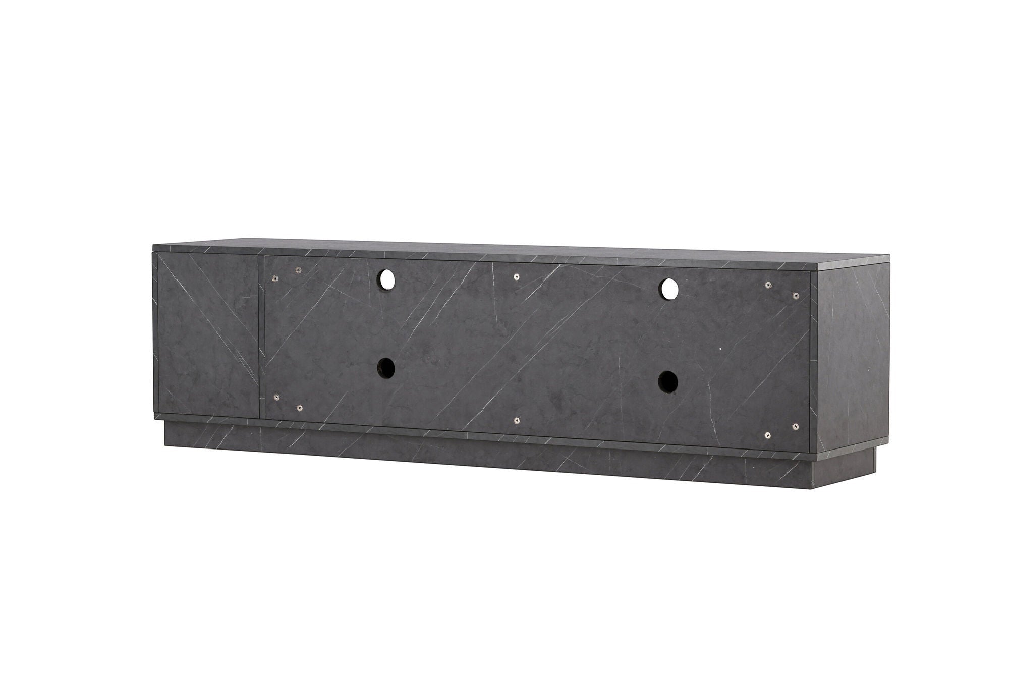 Venture Home Girona TV bænk - Black / Black Melamine
