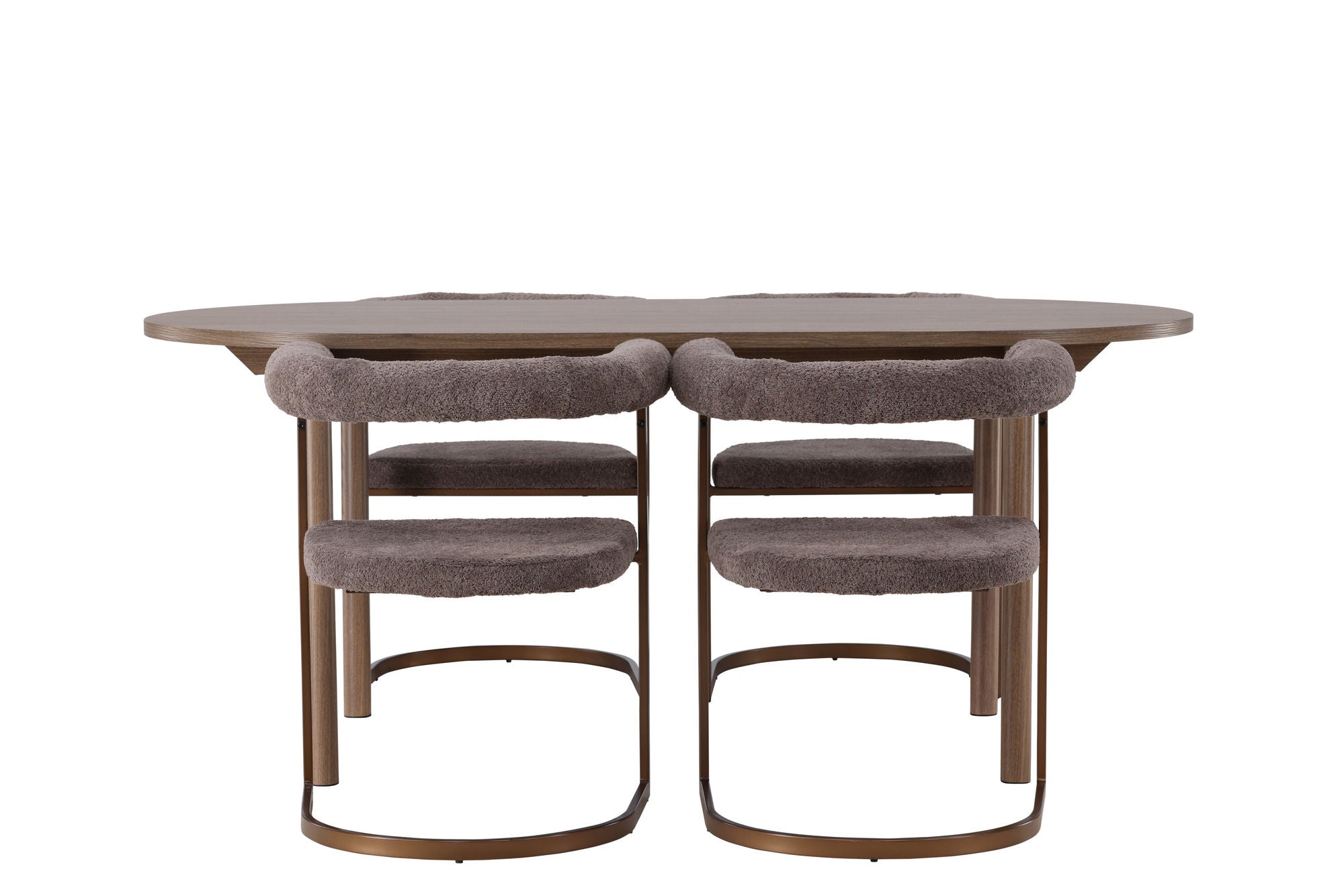 Venture Home Andy spisebord 180*75 - Natural / Natural MDF +Morning Spisebordsstol - Black / Black Boucle _4