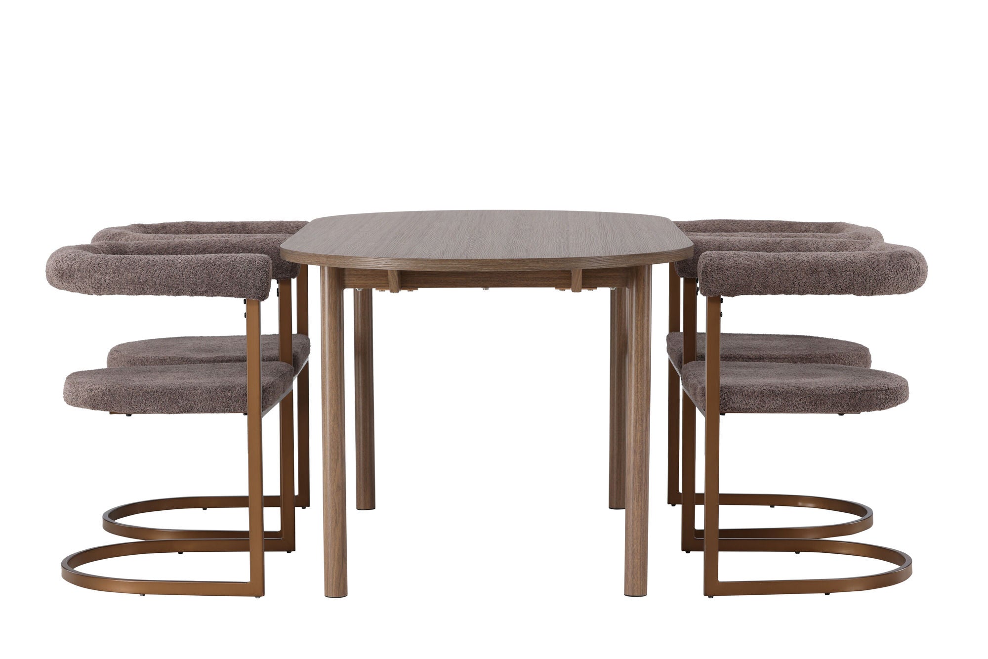 Venture Home Andy spisebord 180*75 - Natural / Natural MDF +Morning Spisebordsstol - Black / Black Boucle _4