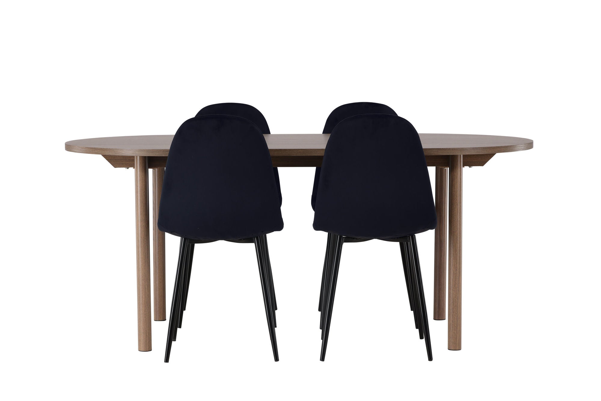 Venture Home Andy spisebord 180*75 - Natural / Natural MDF +Polar Spisebordsstol - Black legs / Black Velvet _4