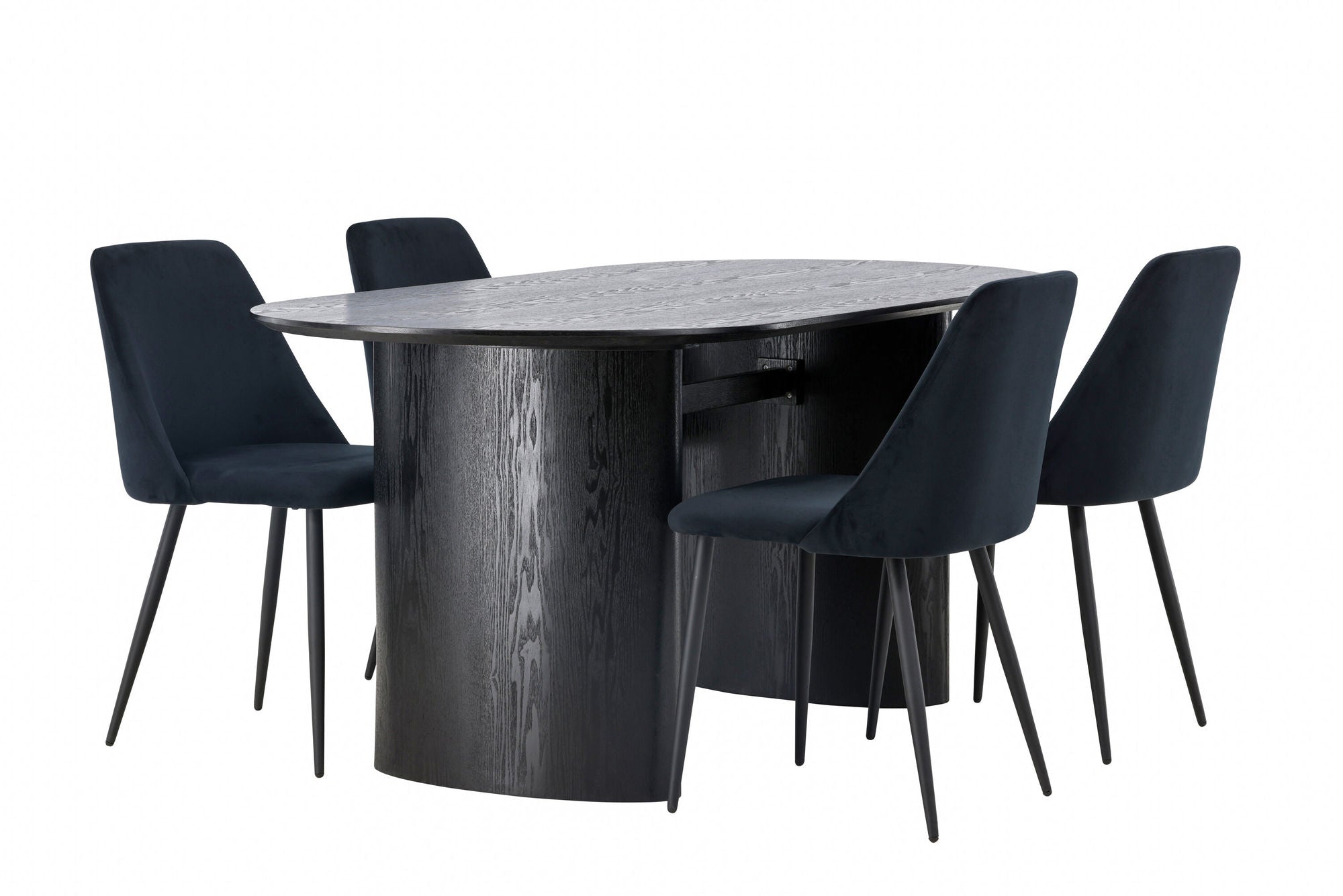 Venture Home Isolde spisebord 180*75 - Black / Black MDF +Night Spisebordsstol - Black / Black Velvet _4