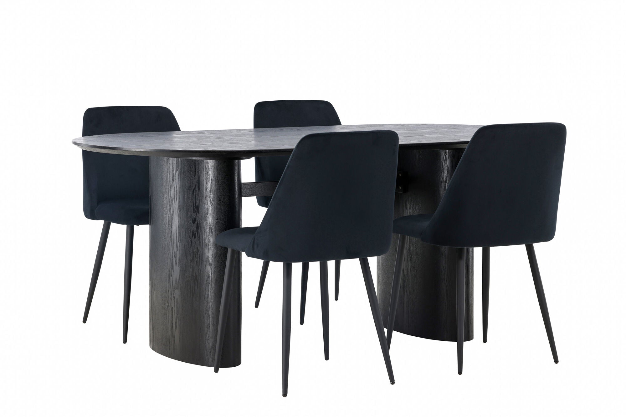 Venture Home Isolde spisebord 180*75 - Black / Black MDF +Night Spisebordsstol - Black / Black Velvet _4