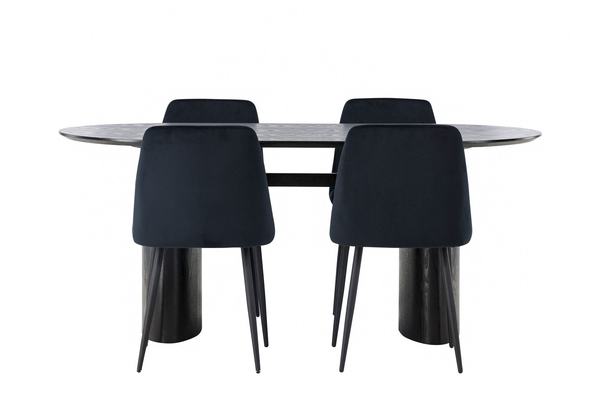 Venture Home Isolde spisebord 180*75 - Black / Black MDF +Night Spisebordsstol - Black / Black Velvet _4