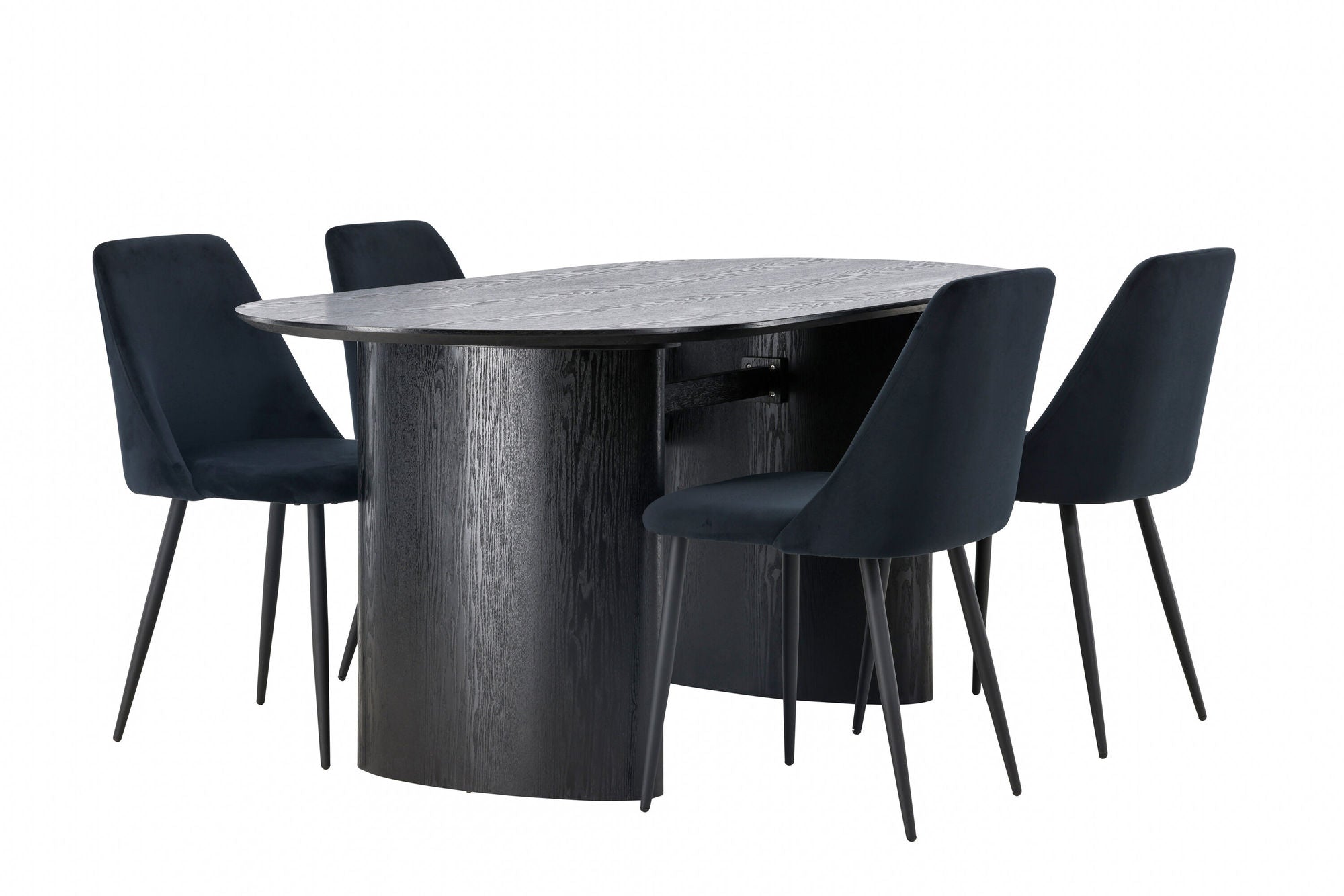 Venture Home Isolde spisebord 180*75 - Black / Black MDF +Night Spisebordsstol - Black / Black Velvet _4