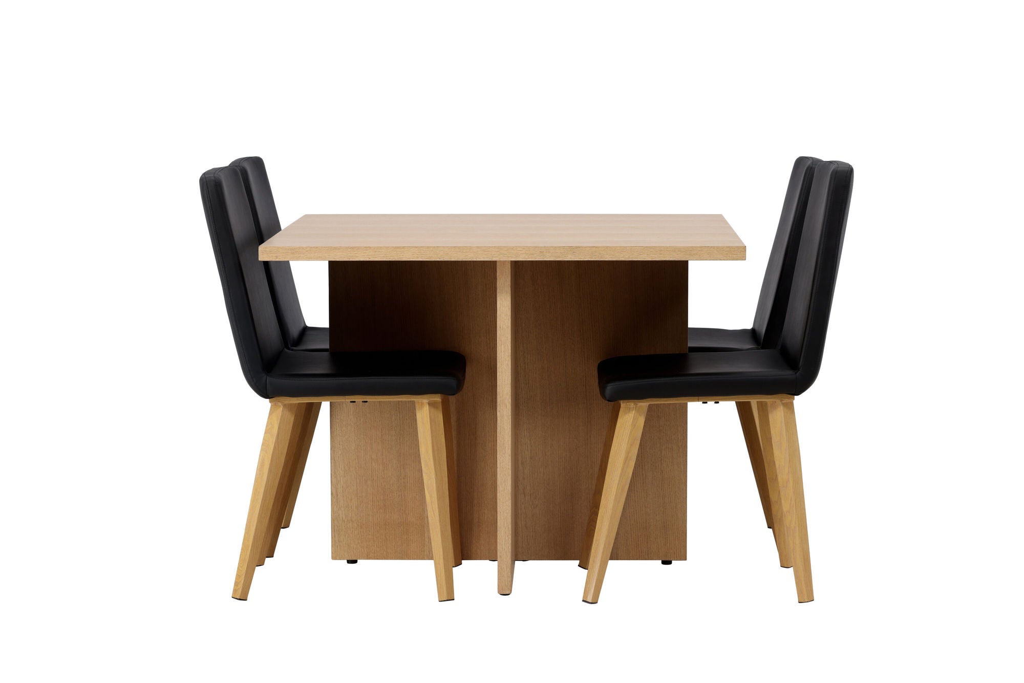 Venture Home Leo spisebord 100*75 - Oaklook / Oaklook MDF +Today Spisebordsstol - Nature / Black PU _4