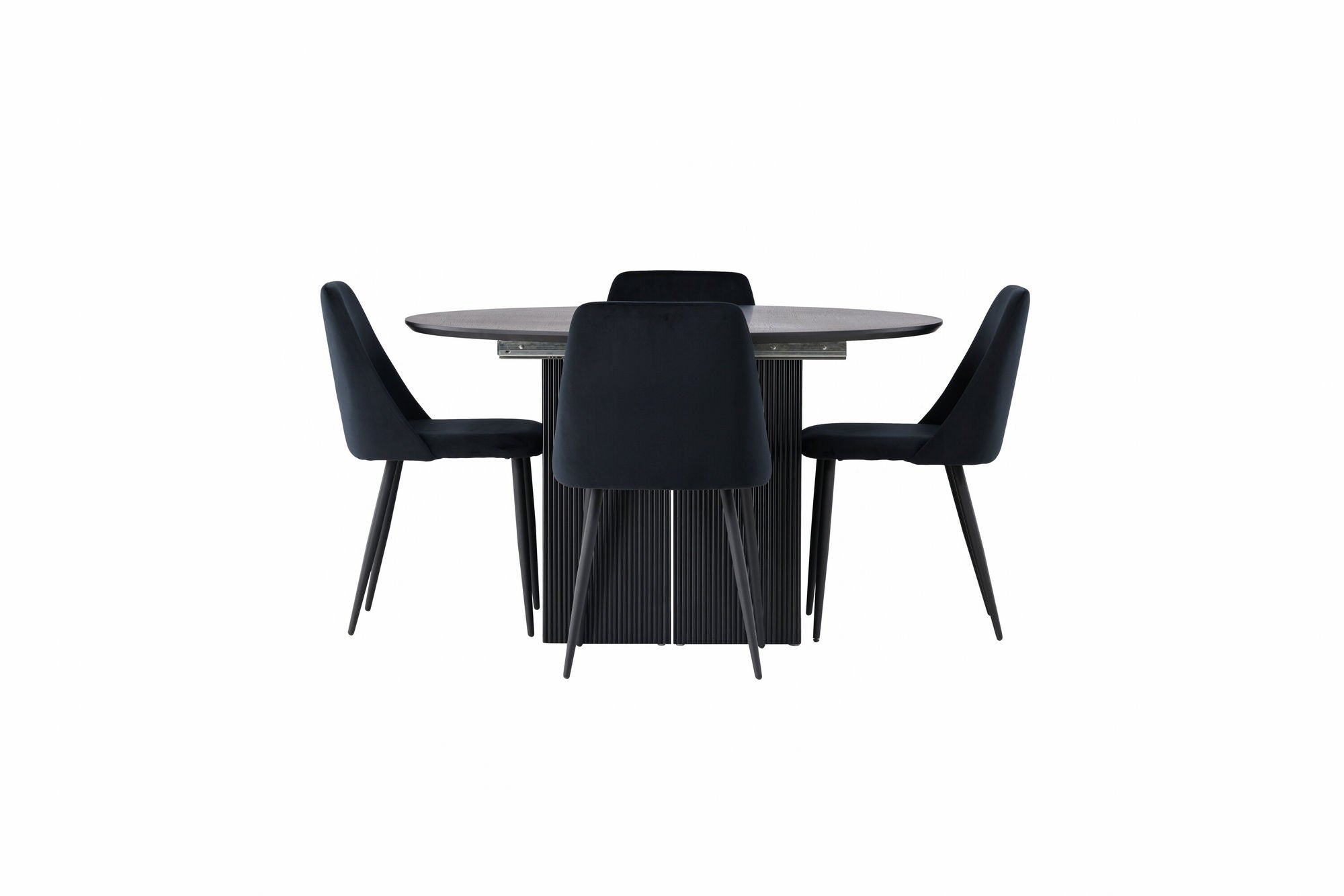Venture Home Matilda spisebord φ130 - Black / Black MDF with veneer +Night Spisebordsstol - Black / Black Velvet _4