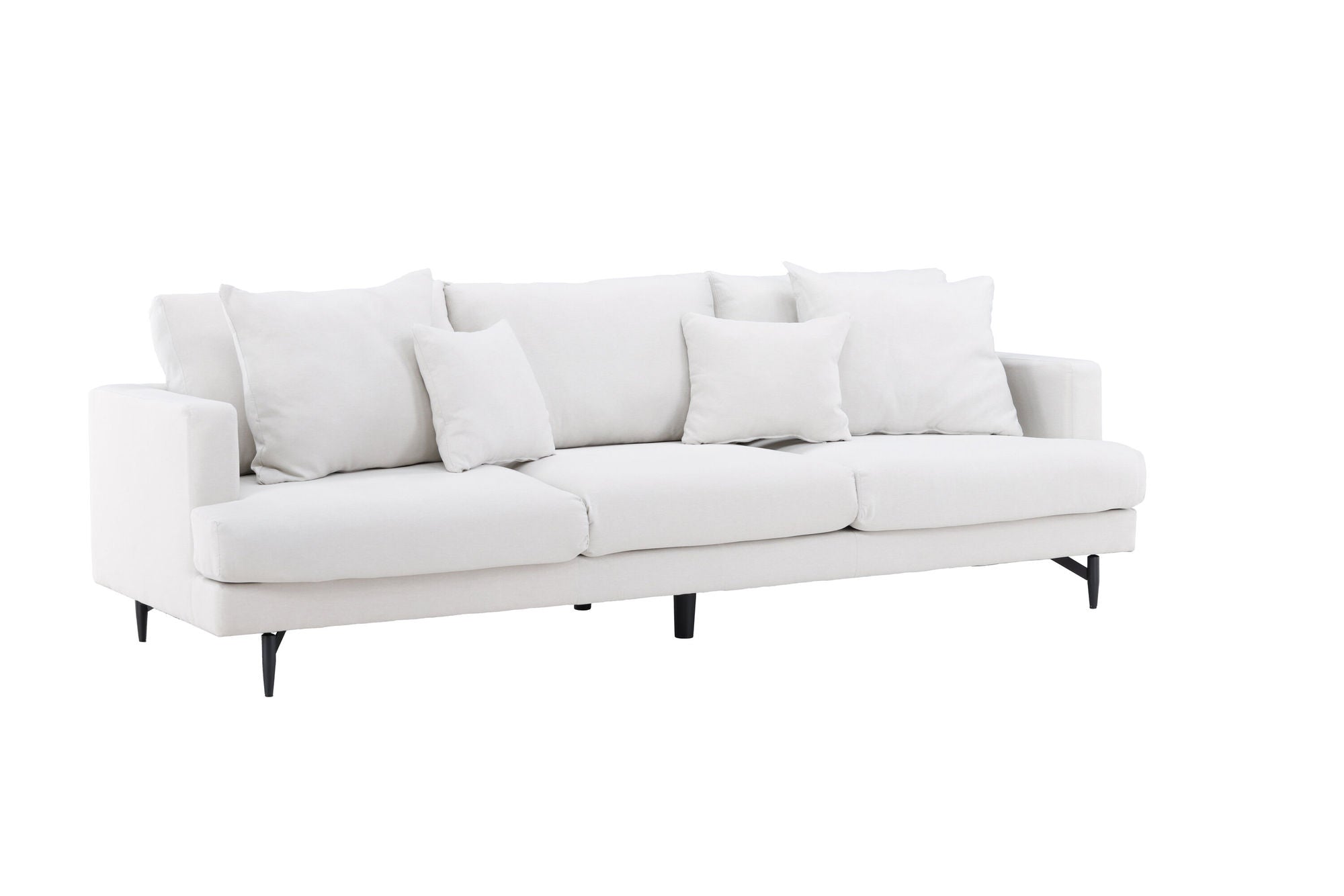 Venture Home Sofia Sofa - Black / Beige Fabric / linen