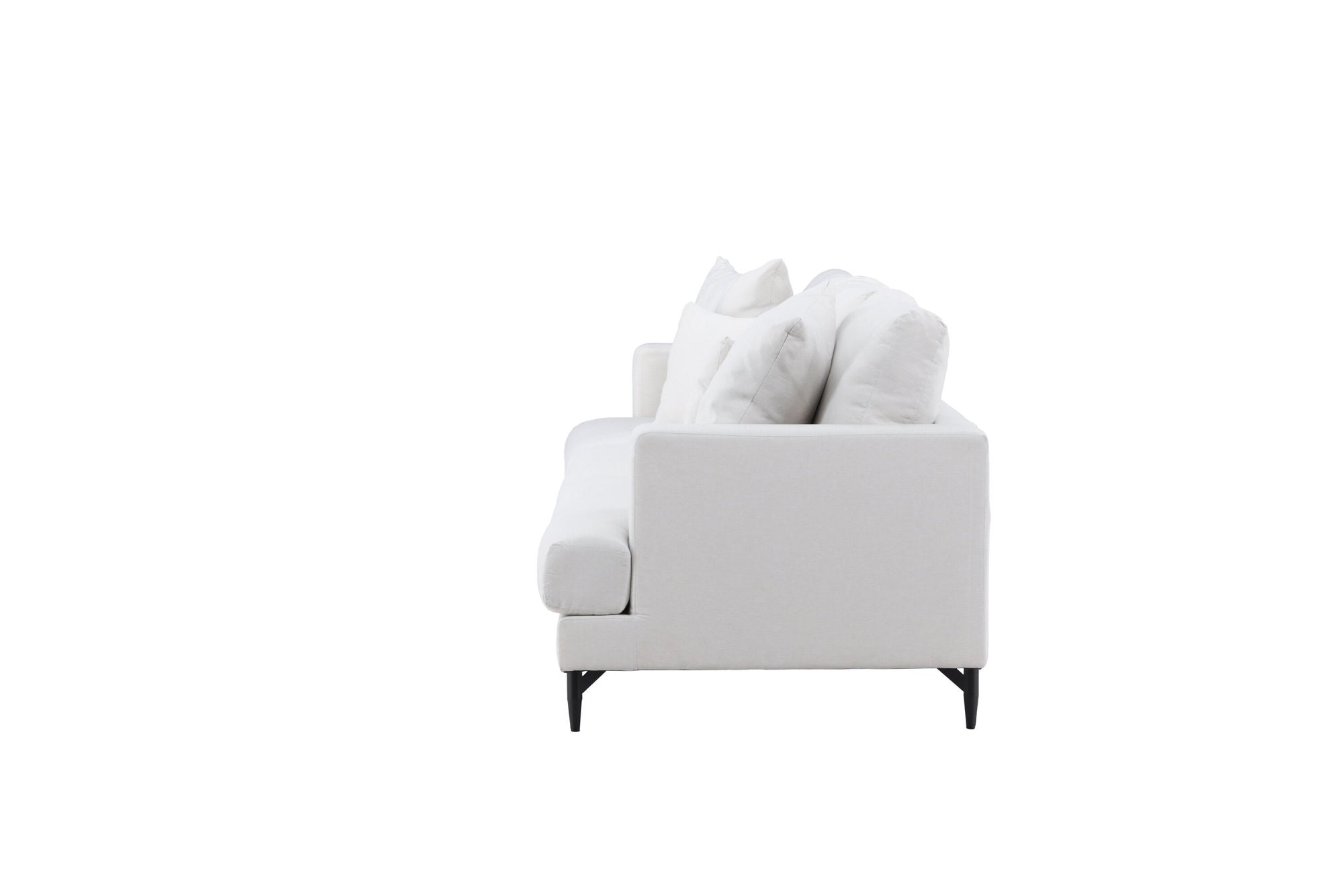 Venture Home Sofia Sofa - Black / Beige Fabric / linen