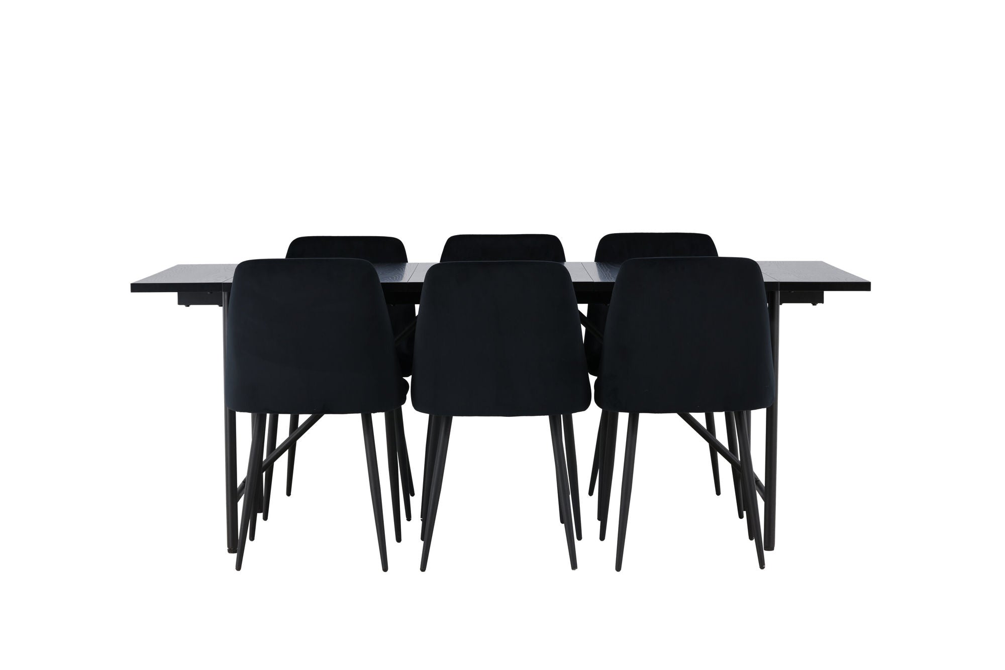Venture Home Astrid spisebord 200*75 - Matte black / Matte black MDF with veneer +Night Spisebordsstol - Black / Black Velvet _6
