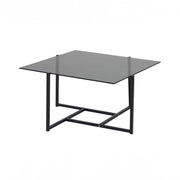 Venture Home Hybrid Sofa bord - Black / Grey Smokey Glass 80*80cm