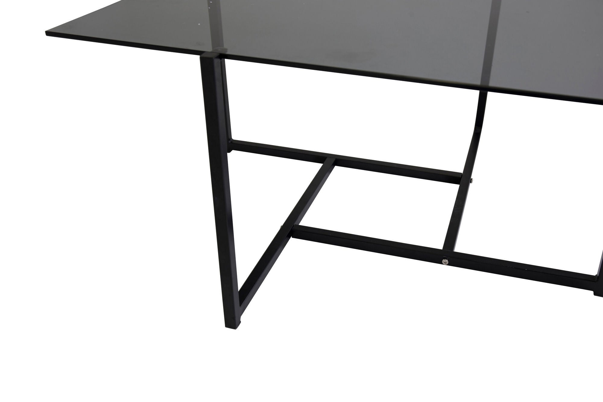 Venture Home Hybrid Sofa bord - Black / Grey Smokey Glass 80*80cm